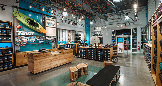 an image of Teva Orlando, Florida retail store designed by Craig Wollen of Turn Design