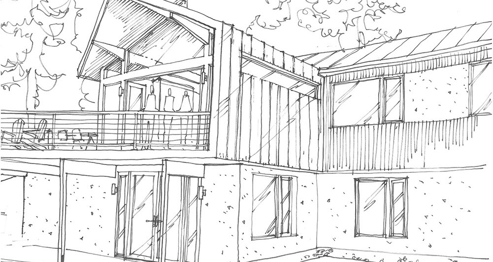 an image of a sketch for Lake Oswego house remodel